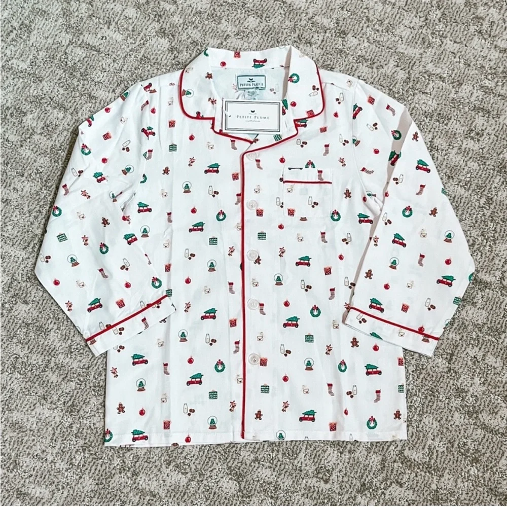 Petite Plume Big Kid's Winter Nostalgia Holiday Twill Pajama Set—14